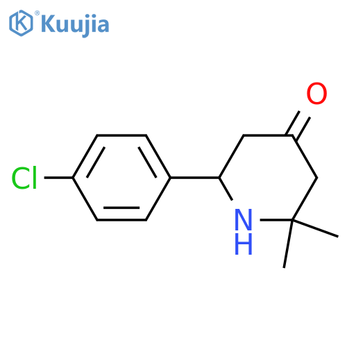 6-(4-chlorophenyl)-2,2-dimethylpiperidin-4-one structure