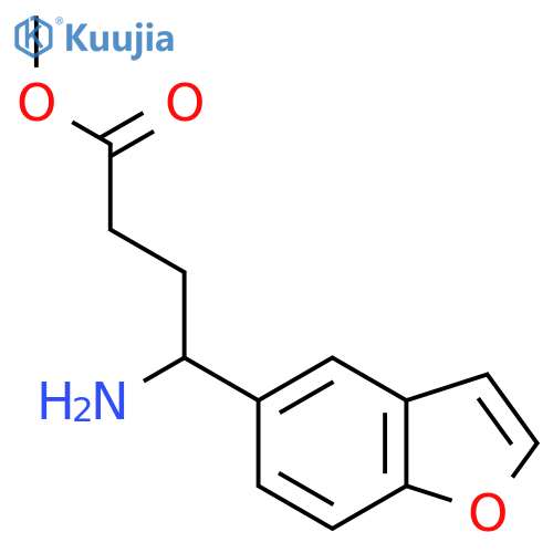 methyl 4-amino-4-(1-benzofuran-5-yl)butanoate structure