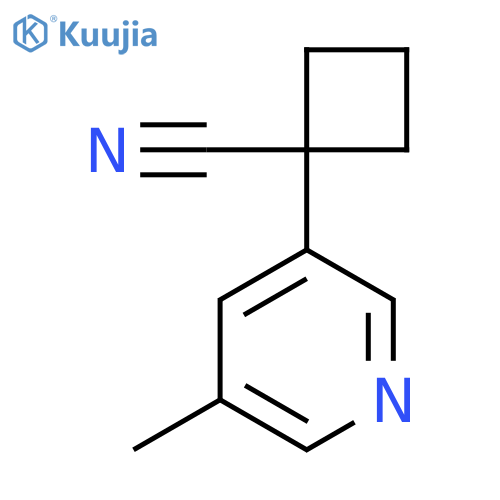 1-(5-methylpyridin-3-yl)cyclobutane-1-carbonitrile structure