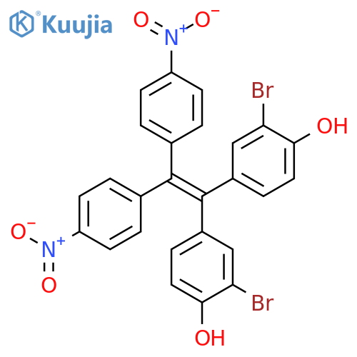 Phenol, 4,4'-[bis(4-nitrophenyl)ethenylidene]bis[2-bromo- structure