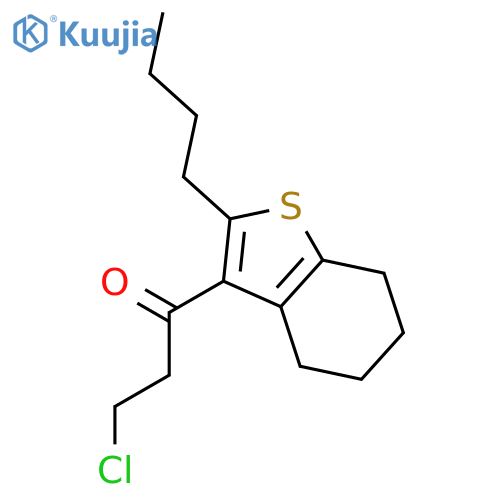 1-PROPANONE, 1-(2-BUTYL-4,5,6,7-TETRAHYDROBENZO[B]THIEN-3-YL)-3-CHLORO- structure