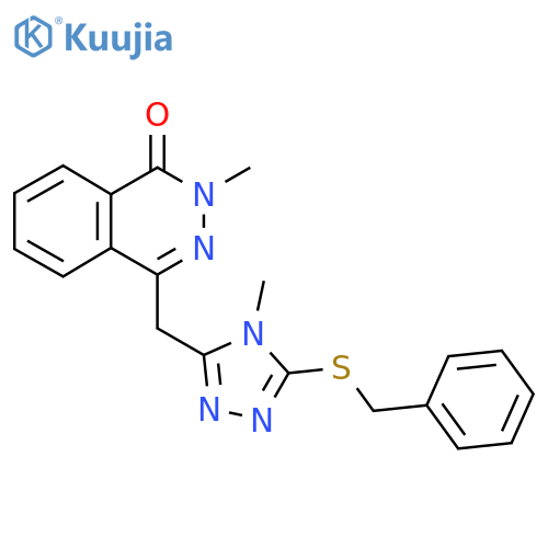 4-[(5-Benzylsulfanyl-4-methyl-1,2,4-triazol-3-yl)methyl]-2-methylphthalazin-1-one structure