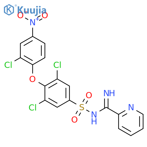 2-Pyridinecarboximidamide,N-[[3,5-dichloro-4-(2-chloro-4-nitrophenoxy)phenyl]sulfonyl]- structure