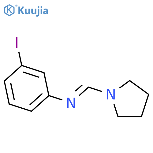 Pyrrolidine, 1-[[(3-iodophenyl)imino]methyl]- structure