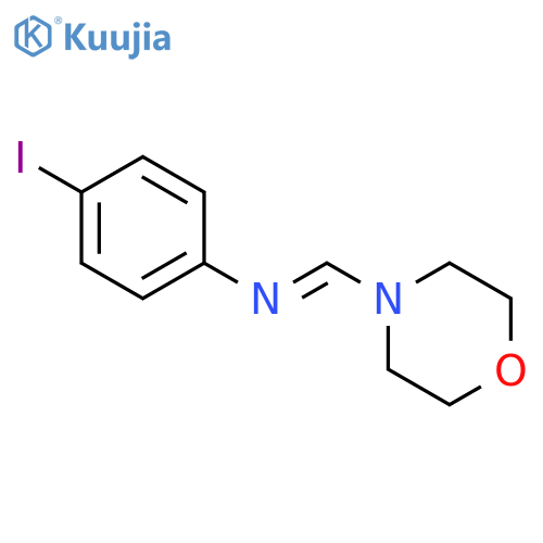 Morpholine, 4-[[(4-iodophenyl)imino]methyl]- structure