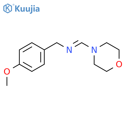 MORPHOLINE, 4-[[[(4-METHOXYPHENYL)METHYL]IMINO]METHYL]- structure