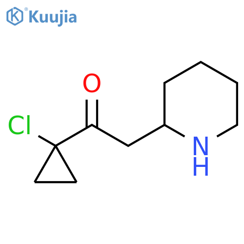 1-(1-chlorocyclopropyl)-2-(piperidin-2-yl)ethan-1-one structure