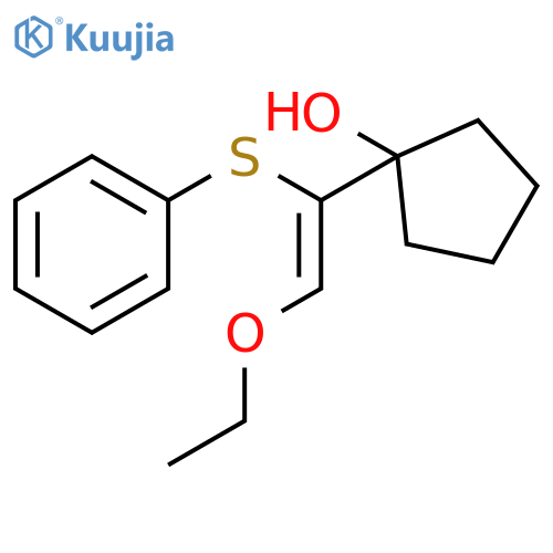 Cyclopentanol, 1-[(1Z)-2-ethoxy-1-(phenylthio)ethenyl]- structure