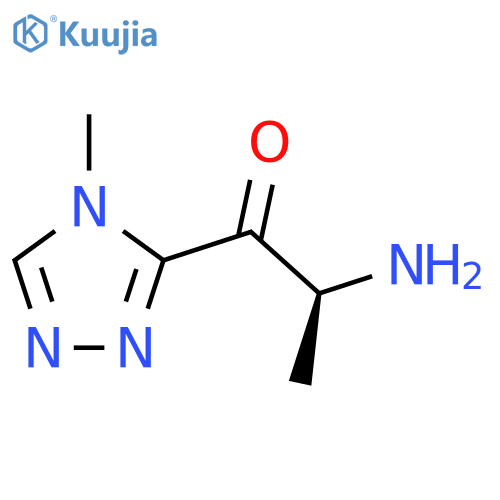 (2S)-2-amino-1-(4-methyl-4H-1,2,4-triazol-3-yl)propan-1-one structure