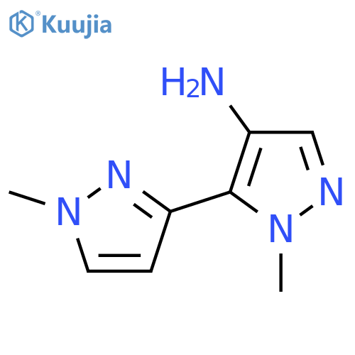 1-methyl-5-(1-methyl-1H-pyrazol-3-yl)-1H-pyrazol-4-amine structure