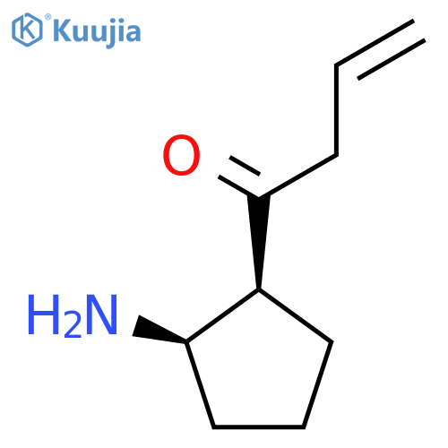 rac-1-[(1R,2S)-2-aminocyclopentyl]but-3-en-1-one structure