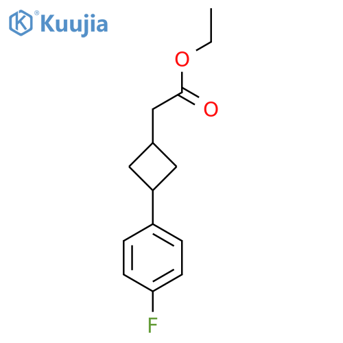 Ethyl 2-[3-(4-fluorophenyl)cyclobutyl]acetate structure