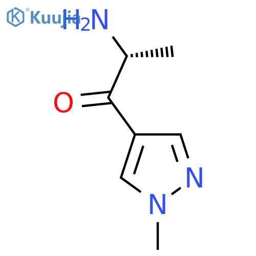 (2R)-2-amino-1-(1-methyl-1H-pyrazol-4-yl)propan-1-one structure