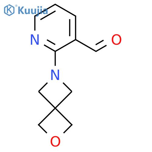 2-{2-Oxa-6-azaspiro[3.3]heptan-6-yl}pyridine-3-carbaldehyde structure