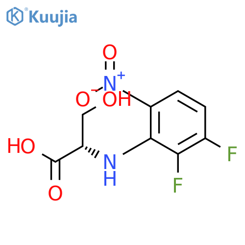 L-Serine, N-(2,3-difluoro-6-nitrophenyl)- structure