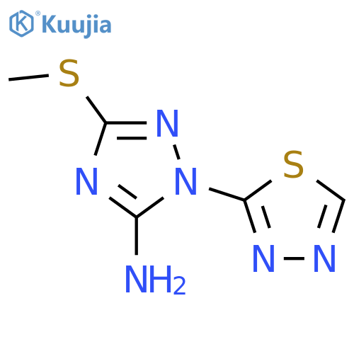 1H-1,2,4-TRIAZOL-5-AMINE, 3-(METHYLTHIO)-1-(1,3,4-THIADIAZOL-2-YL)- structure
