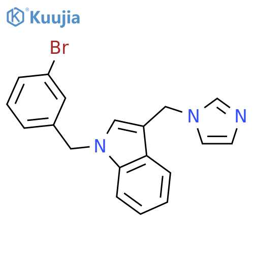 1H-Indole, 1-[(3-bromophenyl)methyl]-3-(1H-imidazol-1-ylmethyl)- structure