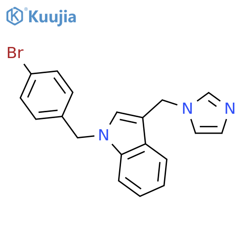 1H-INDOLE, 1-[(4-BROMOPHENYL)METHYL]-3-(1H-IMIDAZOL-1-YLMETHYL)- structure