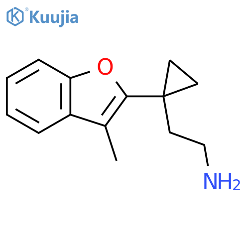 2-1-(3-methyl-1-benzofuran-2-yl)cyclopropylethan-1-amine structure