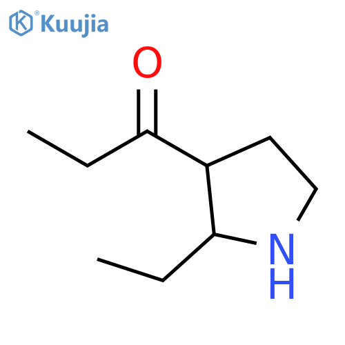 1-Propanone, 1-(2-ethyl-3-pyrrolidinyl)- structure