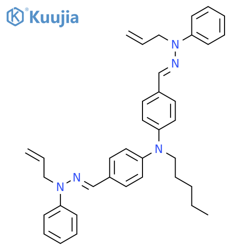 Benzaldehyde, 4,4'-(pentylimino)bis-, bis(phenyl-2-propenylhydrazone) structure