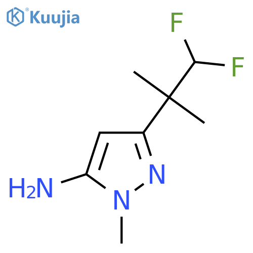 3-(1,1-difluoro-2-methylpropan-2-yl)-1-methyl-1H-pyrazol-5-amine structure