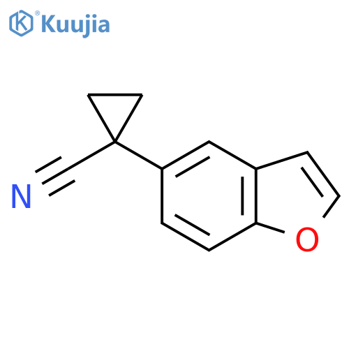 1-(1-benzofuran-5-yl)cyclopropane-1-carbonitrile structure