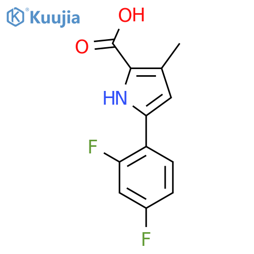 5-(2,4-Difluorophenyl)-3-methyl-1H-pyrrole-2-carboxylic acid structure