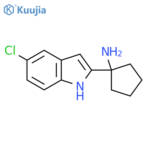 1-(5-chloro-1H-indol-2-yl)cyclopentan-1-amine structure