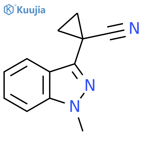 1-(1-methyl-1H-indazol-3-yl)cyclopropane-1-carbonitrile structure
