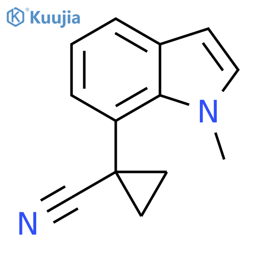 1-(1-methyl-1H-indol-7-yl)cyclopropane-1-carbonitrile structure