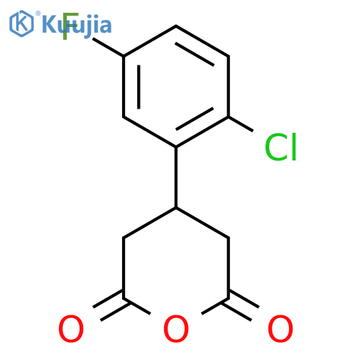 4-(2-chloro-5-fluorophenyl)oxane-2,6-dione structure
