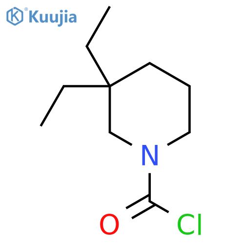 3,3-Diethylpiperidine-1-carbonyl chloride structure