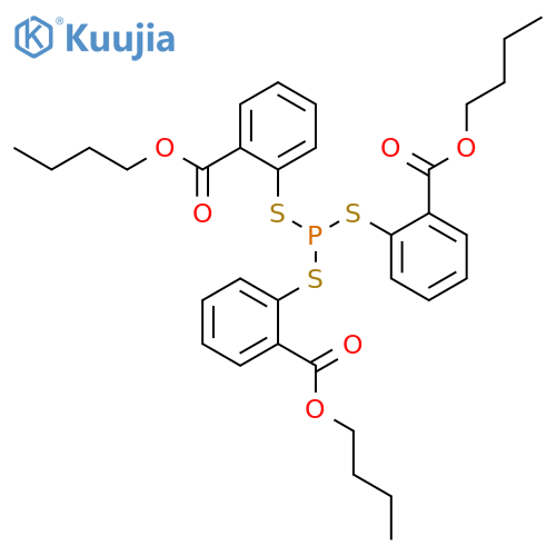 Benzoic acid, 2,2',2''-[phosphinidynetris(thio)]tris-, tributyl ester structure