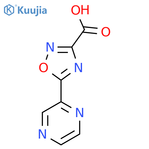 5-(pyrazin-2-yl)-1,2,4-oxadiazole-3-carboxylic acid structure
