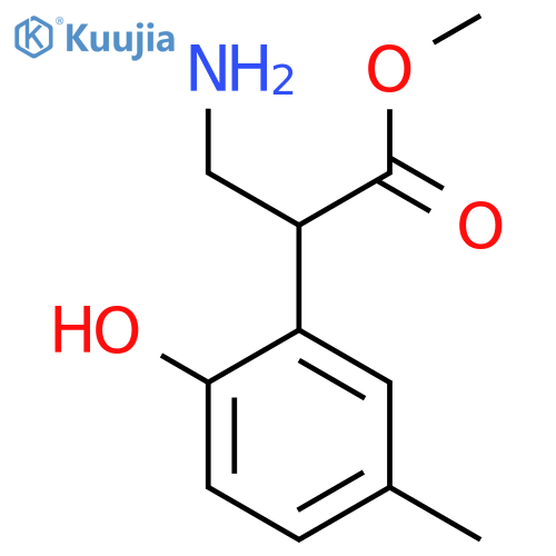 methyl 3-amino-2-(2-hydroxy-5-methylphenyl)propanoate structure