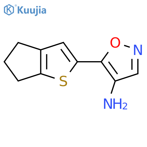 5-{4H,5H,6H-cyclopentabthiophen-2-yl}-1,2-oxazol-4-amine structure