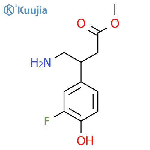 methyl 4-amino-3-(3-fluoro-4-hydroxyphenyl)butanoate structure