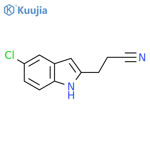 3-(5-chloro-1H-indol-2-yl)propanenitrile structure