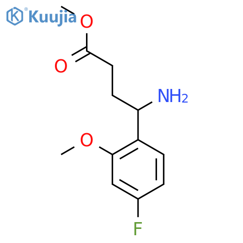 methyl 4-amino-4-(4-fluoro-2-methoxyphenyl)butanoate structure