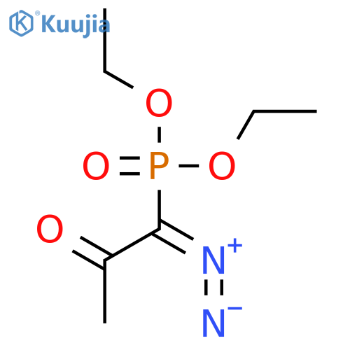 Phosphonic acid, (1-diazo-2-oxopropyl)-, diethyl ester structure
