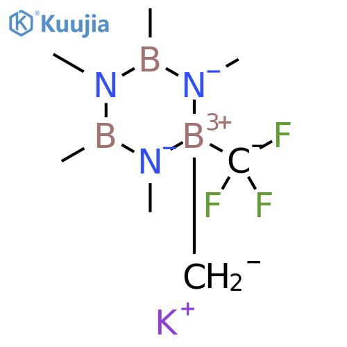 Borate(1-), methyl(trifluoromethyl)[N,N',1-trimethyl-N-[methyl(methylamino-κN)boryl]boranediaminato(2-)-κN']-, potassium (1:1), (T-4)- structure