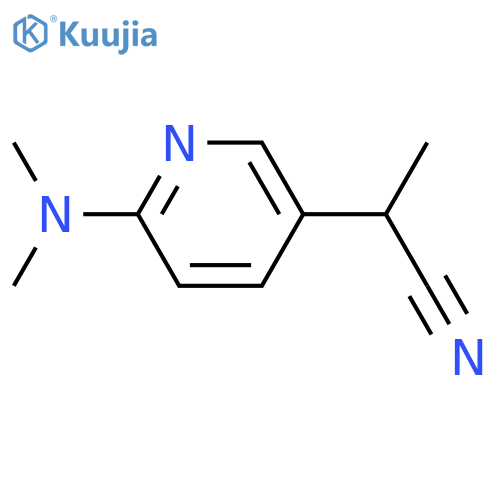 2-6-(dimethylamino)pyridin-3-ylpropanenitrile structure