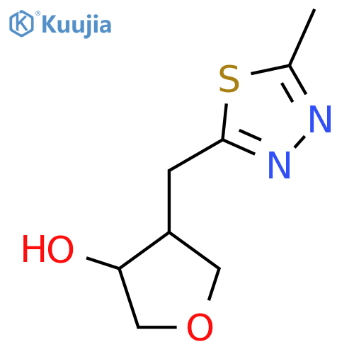 4-(5-methyl-1,3,4-thiadiazol-2-yl)methyloxolan-3-ol structure