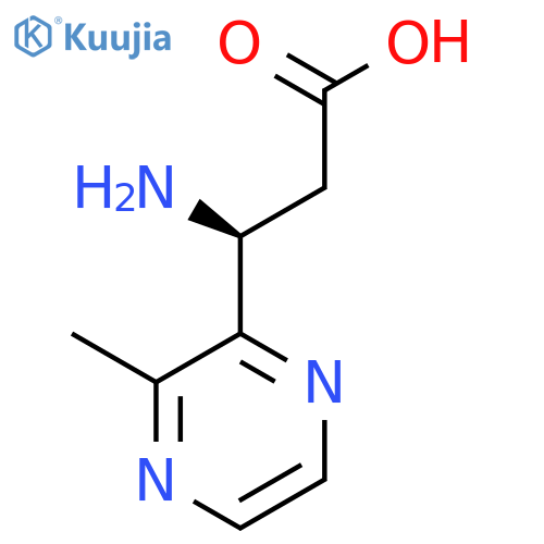 (3S)-3-amino-3-(3-methylpyrazin-2-yl)propanoic acid structure