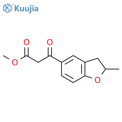 methyl 3-(2-methyl-2,3-dihydro-1-benzofuran-5-yl)-3-oxopropanoate structure