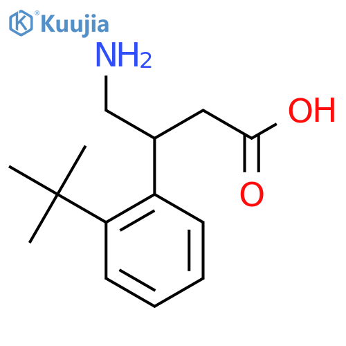 4-Amino-3-(2-tert-butylphenyl)butanoic acid structure