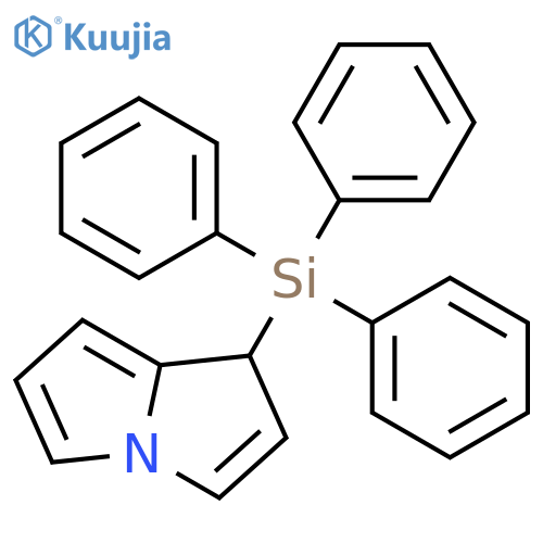 1H-Pyrrolizine, 1-(triphenylsilyl)- structure
