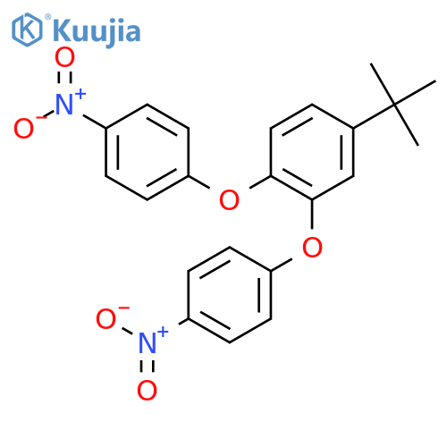 Benzene, 4-(1,1-dimethylethyl)-1,2-bis(4-nitrophenoxy)- structure