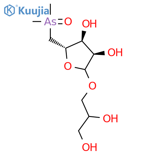 D-Ribofuranoside, 2,3-dihydroxypropyl 5-deoxy-5-(dimethylarsinyl)- structure
